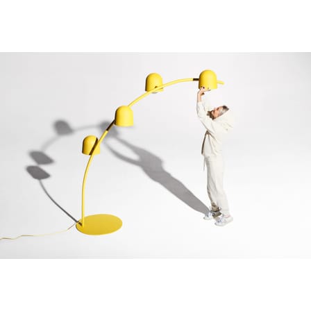 Lampadaire Big Lebow métal jaune / H 234 x L 186 cm - 4 abat-jours orientables - Fatboy