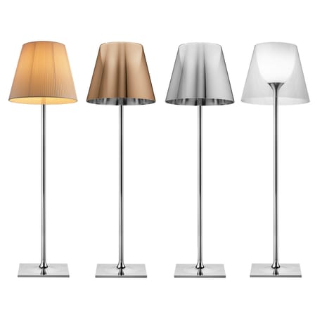 Lampadaire K Tribe F3 Soft métal tissu jaune beige / H 183 cm - Flos