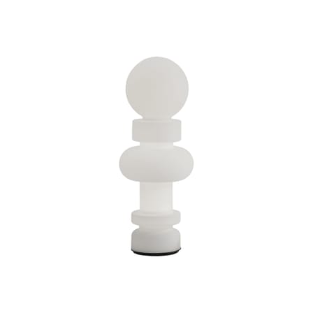 Lampe à poser RE verre blanc / LED - Réédition Bobo Piccoli, 1968 / Ø 34 x H 89 cm - Fontana Arte