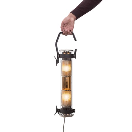 Lampe d'extérieur Balke métal verre noir / L 65 cm - SAMMODE STUDIO