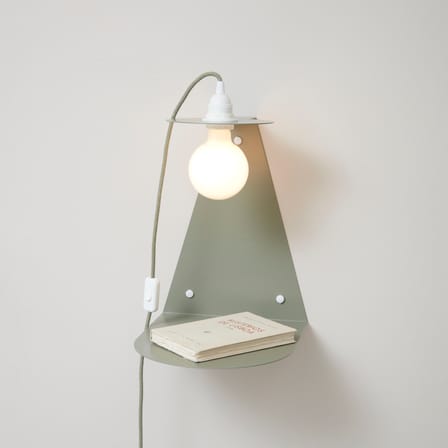 Lampe de table Halo métal orange / Applique & étagère - Multiposition - ATELIER DOBRA
