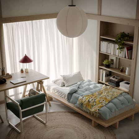 Lit 1 place Japan bois naturel / Pour matelas 90 x 200 cm - KARUP