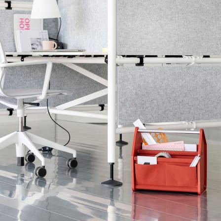 Panier Locker Box SMALL tissu rouge / Organiseur de bureau - L 36,5 cm / Konstantin Grcic, 2021 - Vitra