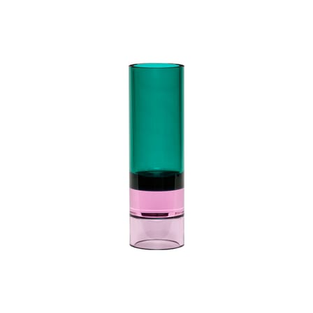 Photophore Astro verre vert / Vase - H 15 cm - HÜBSCH