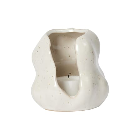 Photophore Hekla céramique beige / Ø 9,5 x H 10 cm - BROSTE COPENHAGEN