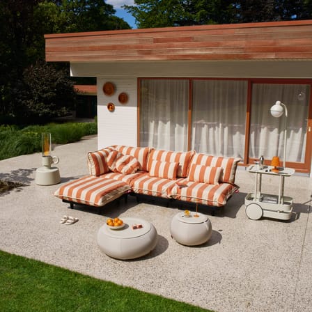 Pouf d'extérieur Paletti tissu orange / 90 x 90 cm - Fatboy