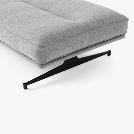 Pouf Inland AV32 tissu gris / 113 x 78,4 cm - &tradition