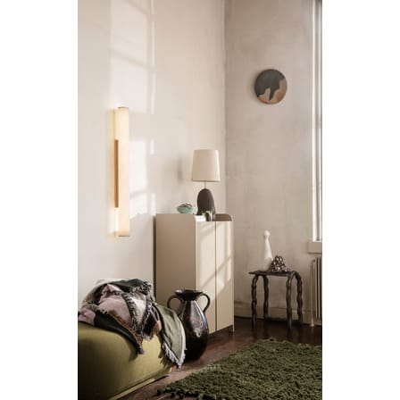 Rangement Sill bois beige / L 70 x H 110 cm - Rainuré - Ferm Living