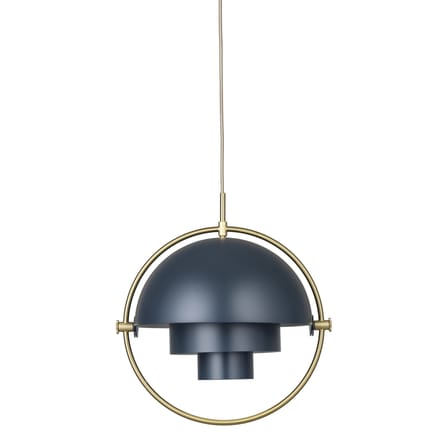 Suspension Multi-Lite Large métal bleu / Ø 36 cm - Modulable & orientable / Réédition 1972 - Gubi