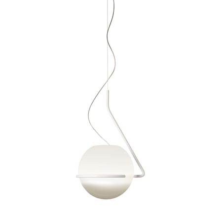 Suspension Tonda Large verre blanc / Ø 33 cm - Foscarini