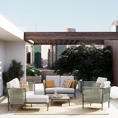 Canapé de jardin 2 places Treble/ L 149 cm - Corde polypropylène - Unopiu