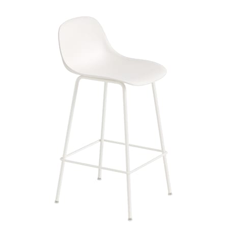 Chaise de bar Fiber Bar plastique matériau composite blanc / H 65 cm - Muuto