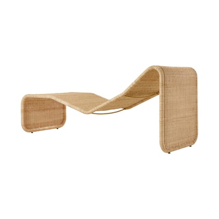 Chaise longue P3S / Rotin tressé main - Réédition 1964 - Gubi