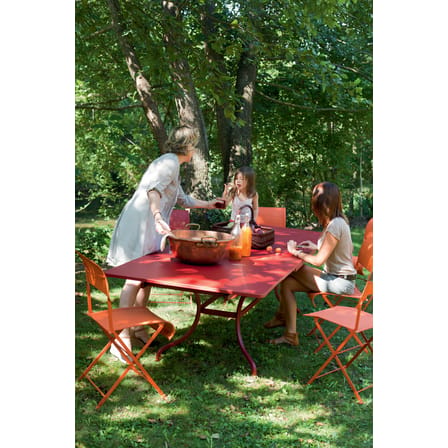 Chaise pliante Dune tissu rouge - Fermob