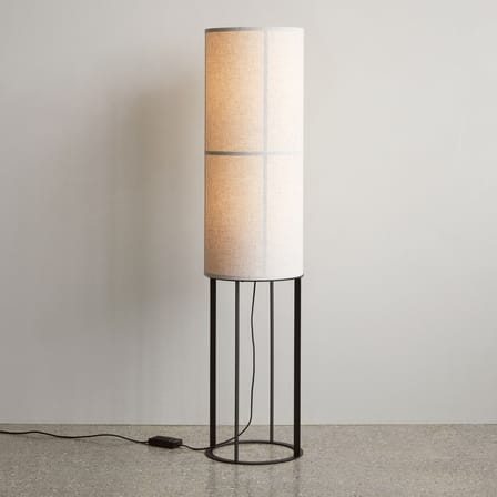 Lampadaire Hashira HIGH tissu beige / Ø 30 x H 130 cm - Lin / Seconde vie - Audo Copenhagen