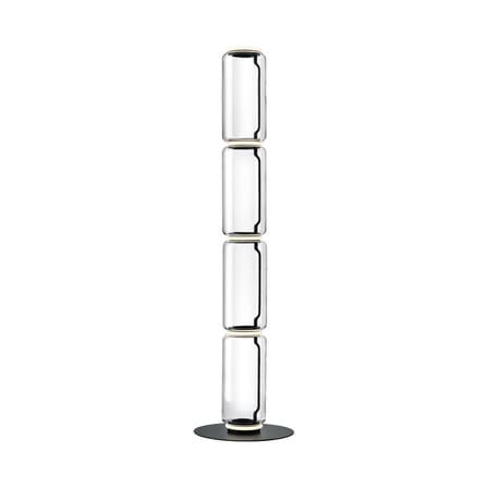 Lampadaire Noctambule Cylindre 3 verre transparent / LED - H 217 cm - Flos