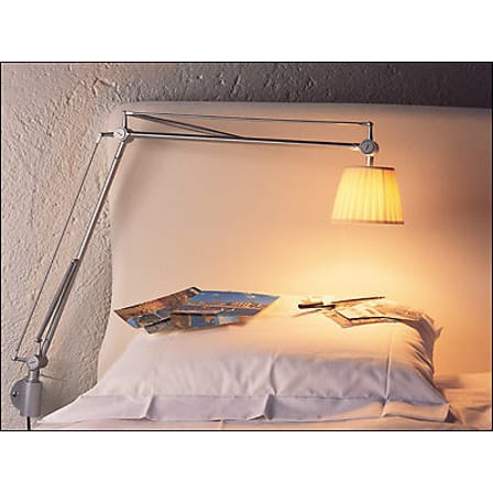 Lampadaire Superarchimoon métal tissu gris / H 214 cm - Flos