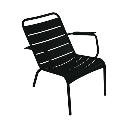 Luxembourg Low armchair metal black / Slanted backrest - Fermob
