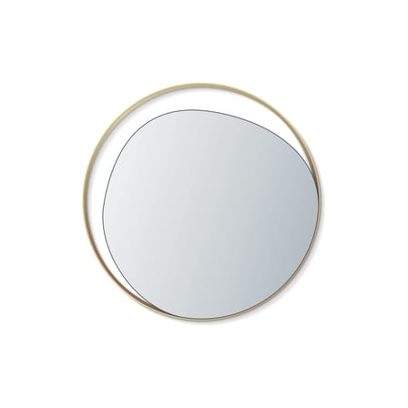 Miroir mural Ellipse or métal / Ø 80 cm - RED Edition