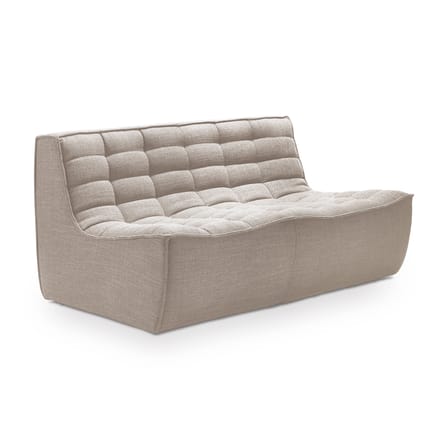 N701 Straight sofa  textile beige / UK version - 2 seater - L 140 cm - Ethnicraft