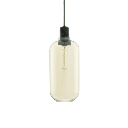 Amp Large Pendant glass stone yellow brown gold Ø 11 x H 26 cm - Normann Copenhagen