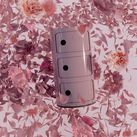 Rangement Componibili violet (1968) / 3 portes - H 58 cm - Kartell