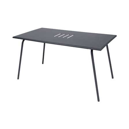 Monceau Rectangular table metal grey black 146 x 80 cm - 6 people - Fermob