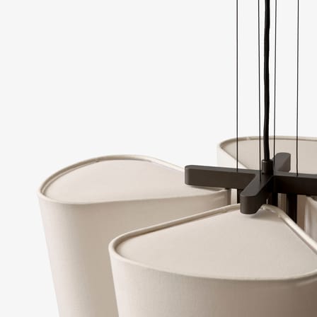 Suspension Bella SC115 tissu blanc / H 75 cm - &tradition