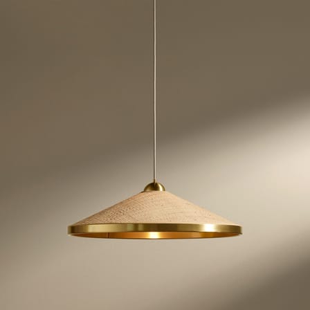 Suspension Songe tissu beige / Ø 60 cm - Maison Sarah Lavoine
