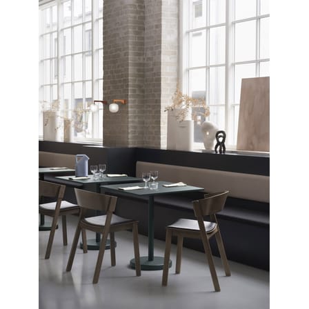 Table carrée Linear Café métal vert / 70 x 70 cm - Muuto