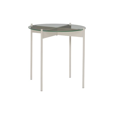 Table d'appoint Beam verre beige / Ø 45 x H 42 cm - HÜBSCH