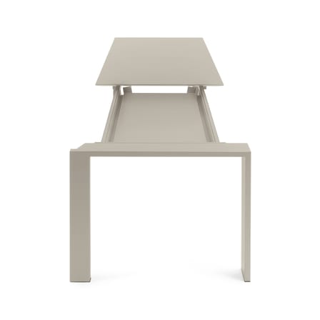 Table à rallonge Four beige / L 160 à 260 cm - Stratifié soft-touch - Kartell