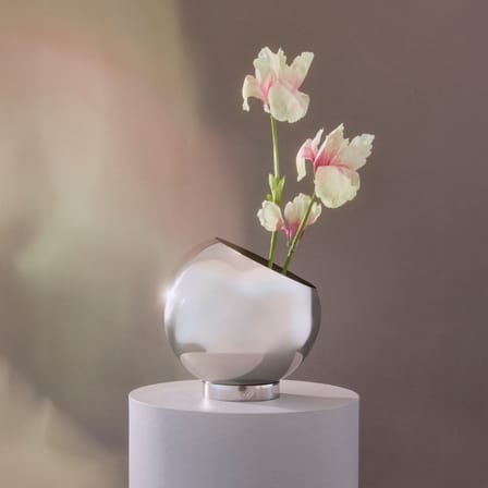 Vaso per fiori Globe Silver metallo argento / Ø 21 cm - AYTM