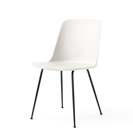 Chaise Rely HW6 plastique blanc / Plastique recyclé & pieds acier / Seconde vie - &tradition