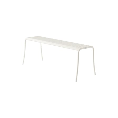 Banc Patio Lames métal blanc / Lattes - L 116 cm - Tolix