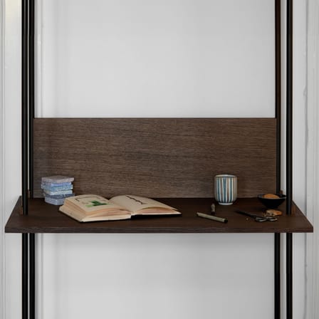 Bureau Shelving System – s.200.2.E bois marron / L 162 x H 200 cm x Prof. 52 / 35 cm - MOEBE