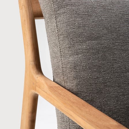 Canapé de jardin 3 places Jack Outdoor tissu bois gris / L 265 cm - Teck - Ethnicraft