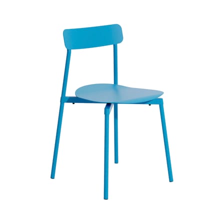 Chaise empilable Fromme métal bleu des mers du Sud / Aluminium - Petite Friture