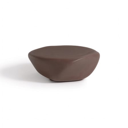 Reborn Coffee table plastic material brown / 70 x 75 x H 30 cm - 100% recycled - Slide