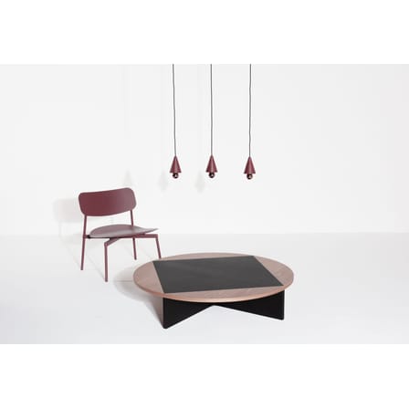 Fauteuil bas empilable Fromme métal rouge / Aluminium - Petite Friture