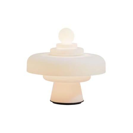 Regina Lamp glass white / LED - Reissue Bobo Piccoli, 1968 / Ø 49 x H 45 cm - Fontana Arte