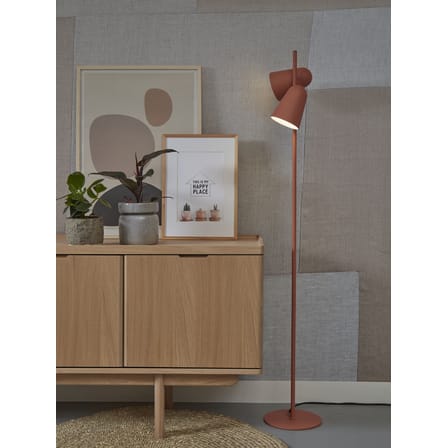 Lampadaire Salamanca métal orange / 2 spots orientables - It's about Romi