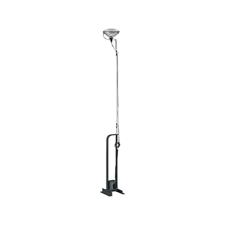 Lampadaire Toio LED métal noir / Castiglioni, 1962 - Hauteur réglable - Flos