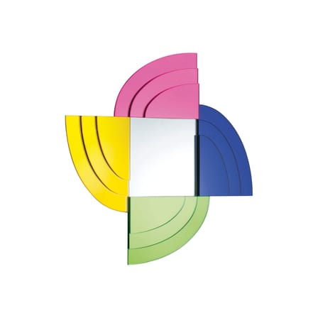 Miroir mural Gli Specchi di Dioniso 05 verre multicolore / Ettore Sottsass - 69 x 69 cm - Glas Italia