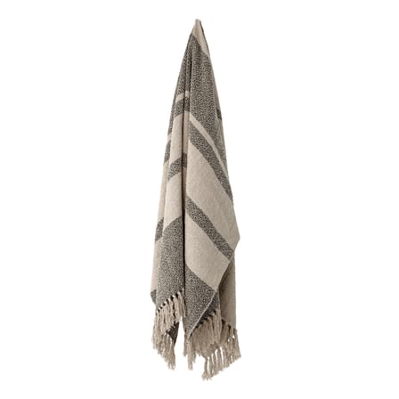 Plaid  tissu vert beige / 160 x 130 cm - Coton recyclé - Bloomingville
