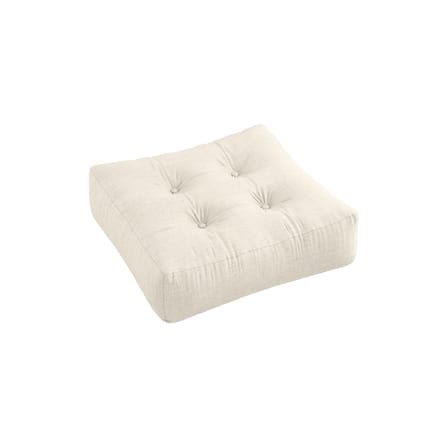 Pouf More tessuto bianco / 70 x 70 cm - Fatto a mano in Europa - KARUP