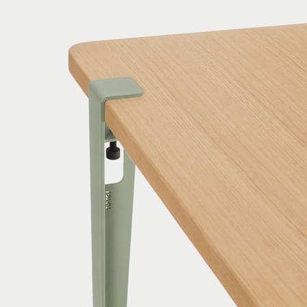 Lobo Rectangular table metal grey / 120 x 60 cm - 2 to 4 people / Eco-certified Wood - TIPTOE