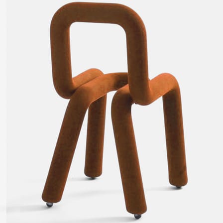 Sedia imbottita Bold tessuto marrone / Tessuto - Moustache