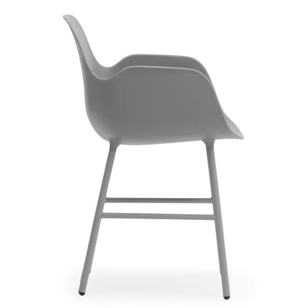 Sessel Form plastikmaterial grau / Stuhlbeine aus Metall - Normann Copenhagen