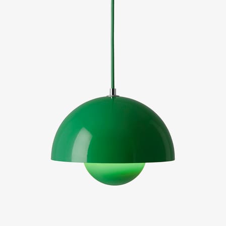 Suspension FlowerPot VP1 métal vert / Ø 23 cm - By Verner Panton, 1969 - &tradition
